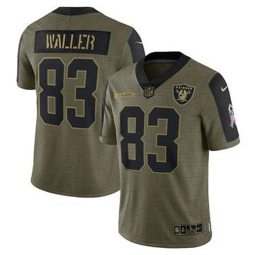 Men’s Las Vegas Raiders Darren Waller #83 Olive 2021 Salute To Service Limited Player Jersey - CADEAUME