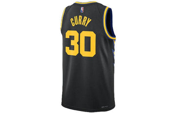 Men's Nike NBA City Edition 75 Anniversary Version SW Fan Edition Golden State Warriors Curry 30 Retro Sports Basketball Jersey/Vest Black DB4027-010