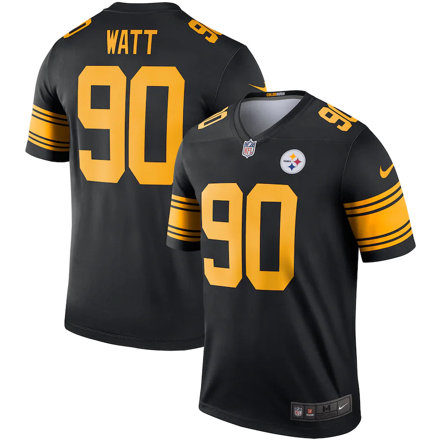 Men’s Pittsburgh Steelers T.J. Watt Nike Black Color Rush Jersey - CADEAUME
