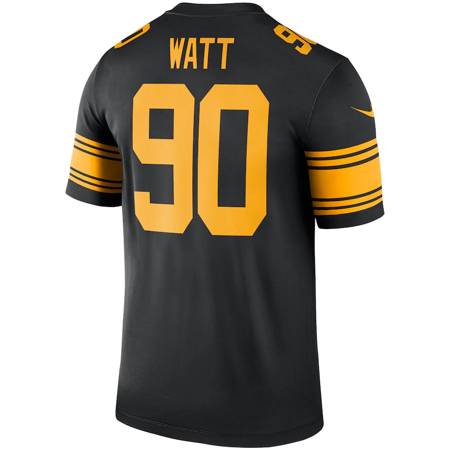 Men’s Pittsburgh Steelers T.J. Watt Nike Black Color Rush Jersey - CADEAUME