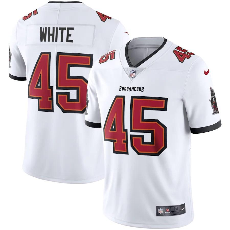 Men’s Tampa Bay Buccaneers Devin White NFL White Vapor Limited Jersey - CADEAUME