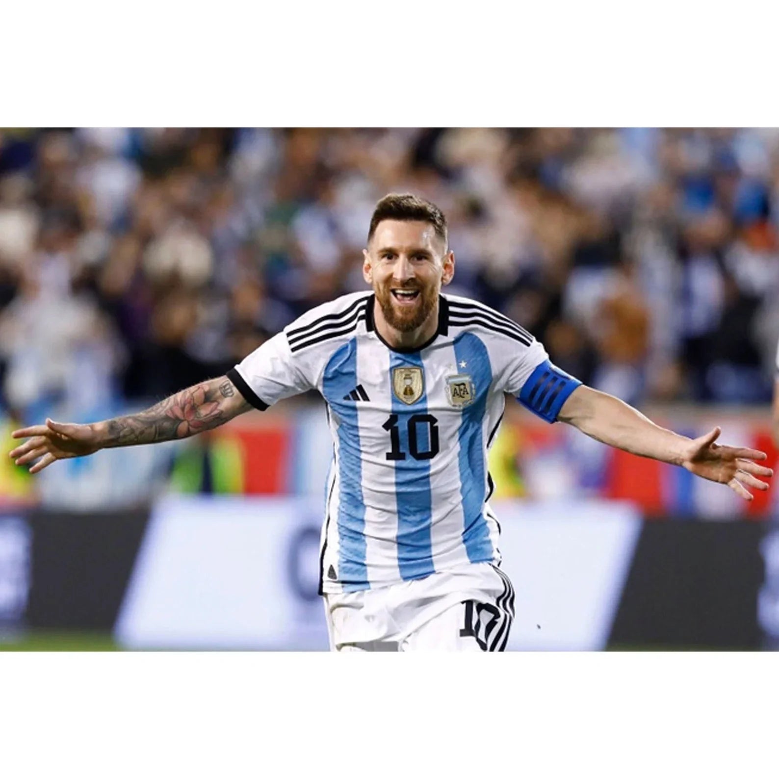 Messi #10 Premium Soccer 2022 Argentina World Cup Champions Home Jersey by Adidas - CADEAUME