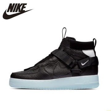 NIKE AIR FORCE 1 UTILITY MID New Arrival Original Men Skateboarding Shoes Anti-Slippery Comfortable Sneakers #AQ9758-001 - CADEAUME