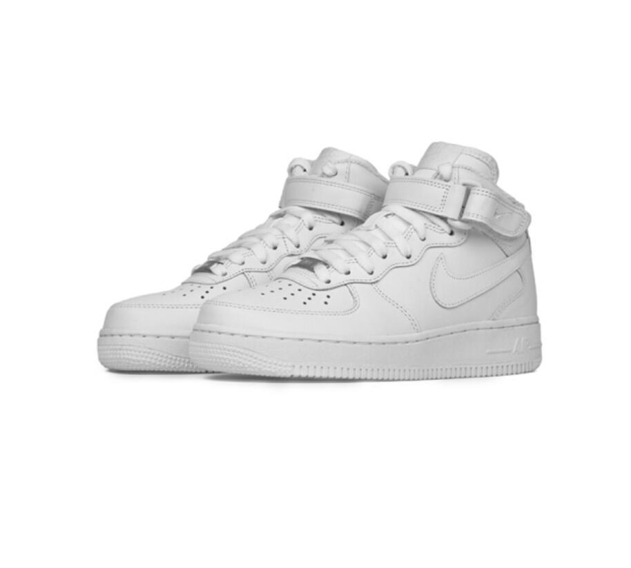 Nike Air Force1 AF1 Air Force One Men&#39;s and Women&#39;s Pure White Wheat Classic Sports Casual Shoes - CADEAUME