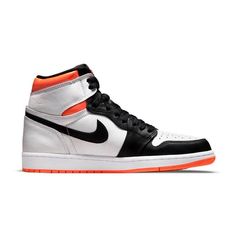 nike air jordan 1 AJ1 black and white orange buckle broken black toe casual shoes sneakers sneakers men&#39;s shoes - CADEAUME