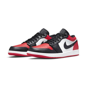 Nike Air Jordan 1 low AJ1 low black and red toe casual sneakers men's shoes women's shoes 553558-612