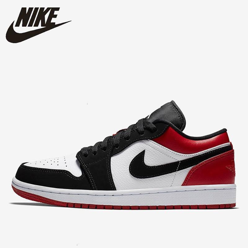 Nike Air Jordan 1 Low Black Toe basketball shoes New Arrival Comfortable Outdoor Sneakers #553558-116 - CADEAUME