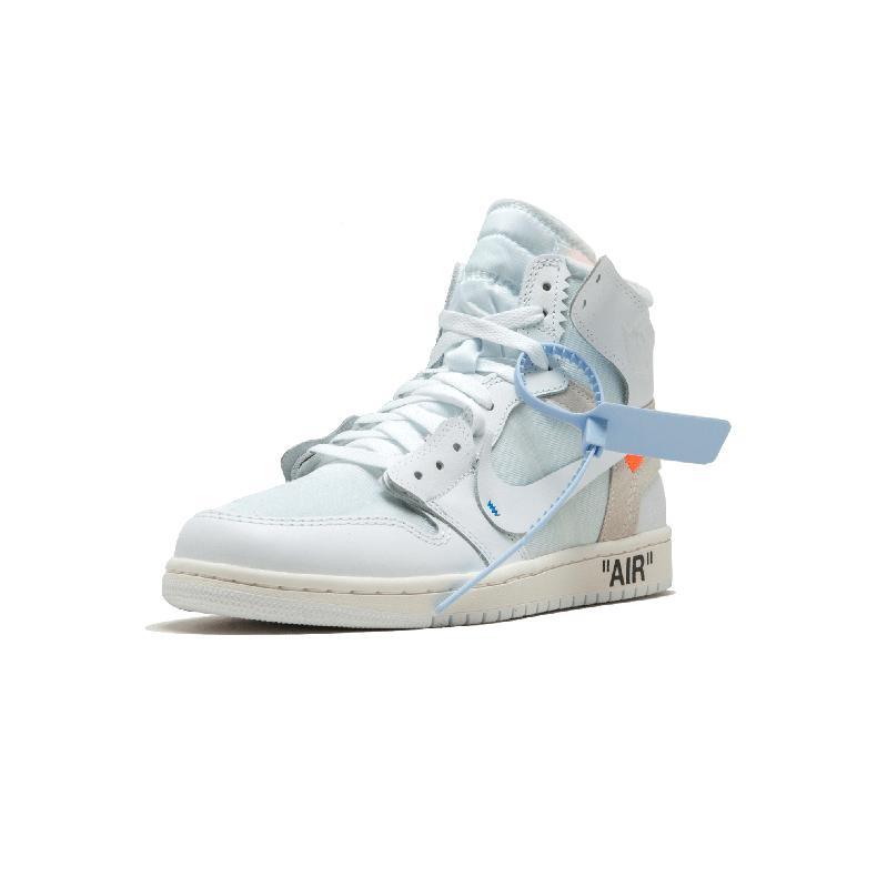 Nike Air Jordan 1 X Off-white Jointly Aj1 Men's Basketball Shoes Outdoor Comfortable Sports Shoes # AQ0818-100 - CADEAUME