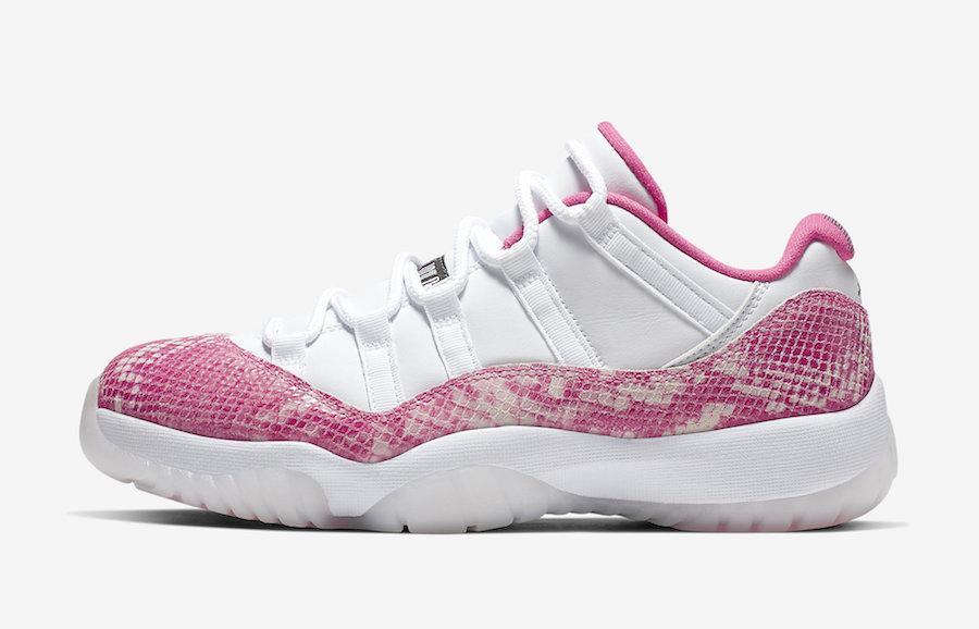 Nike Air Jordan 11 Low “Pink Snakeskin” Women's Basketball Shoes - CADEAUME