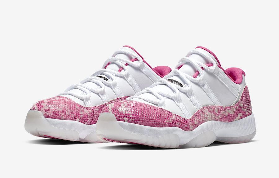 Nike Air Jordan 11 Low “Pink Snakeskin” Women's Basketball Shoes - CADEAUME