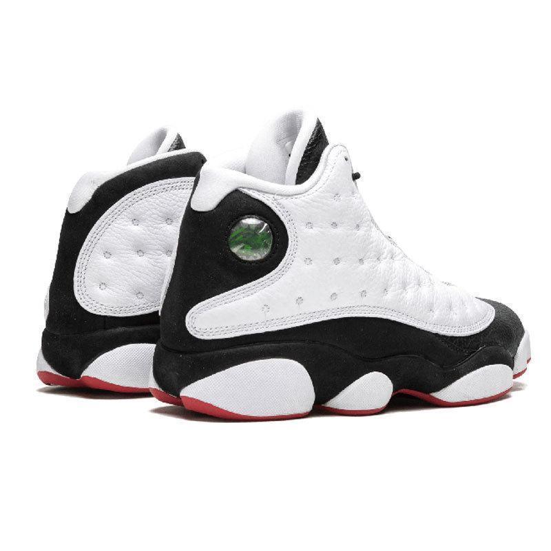Nike Air Jordan 13 Aj13 New Arrival Men Basketball Shoes Black And White Panda Motion Engraved Comfortable Sneakers #414571-104 - CADEAUME