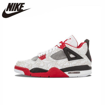 Nike Air Jordan 4 Retro Original New Arrival Men Basketball Shoes Breathable Outdoor Sports Sneakers #308497/408202