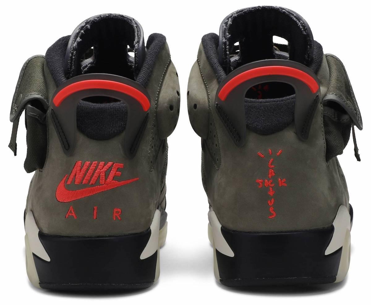 Nike Air Jordan 6 Retro SP Travis Scott British Khaki Men's Basketball Shoes - CADEAUME