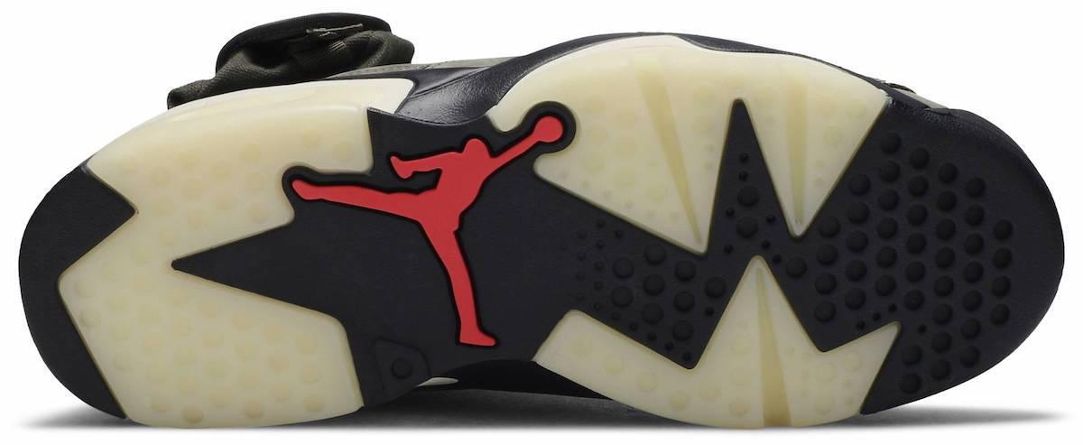 Nike Air Jordan 6 Retro SP Travis Scott British Khaki Men's Basketball Shoes - CADEAUME