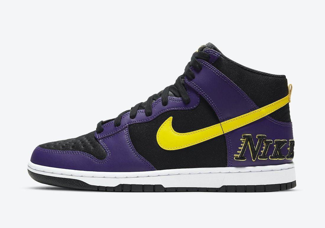 Nike Dunk High EMB “Lakers” Men's Running Shoes - CADEAUME
