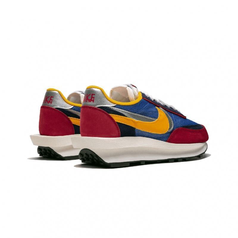 Nike LD WAFFLE x SACAI deconstruction of male retro red and blue running shoes - BV0073 400