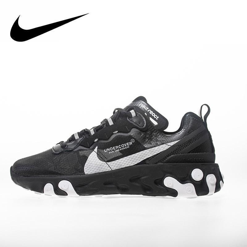NIKE React Element 87 Shoes Men Sports Running Shoes Breathable Training Outdoor Sneakers New Arrival #AQ1090-100 - CADEAUME