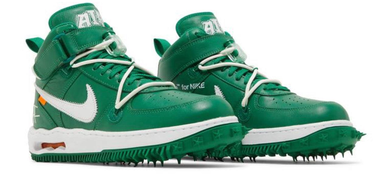 Off-White x Air Force 1 Mid SP Leather 'Pine Green' - CADEAUME