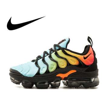 Original authentic 2018 new NIKE VAPORMAX PLUS men's running shoes comfortable wear outdoor sports shoes quality 924453-005