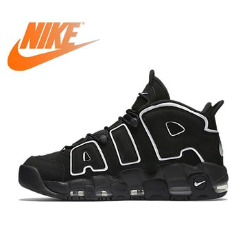 Original Authentic Nike Max Air More Uptempo Men's Breathable Basketball Shoes Sports Sneakers Outdoor Medium Cut Shoes