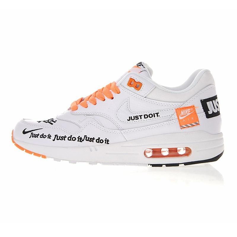 Original New Arrival Authentic Nike Air Max 1 Just Do It Men's Running Shoes Sport Outdoor Sneakers Good Quality 917691-100 - Cadeau Me