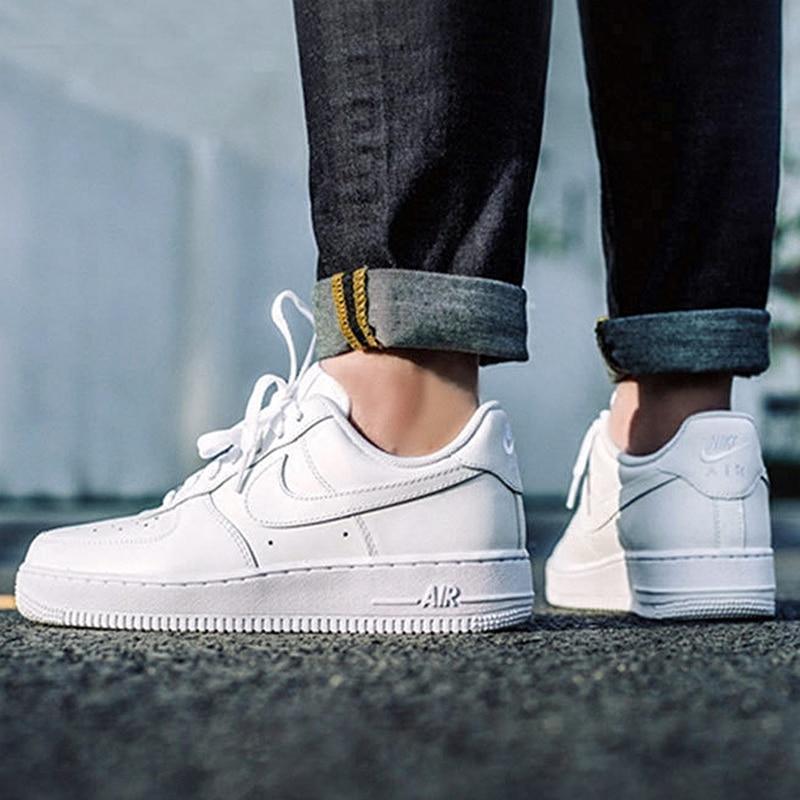 Original Official Nike AIR FORCE 1 AF1 Men Breathable Skateboarding Shoes Low-top Trainers Sports Flat Classic Outdoor Sneaker - Cadeau Me