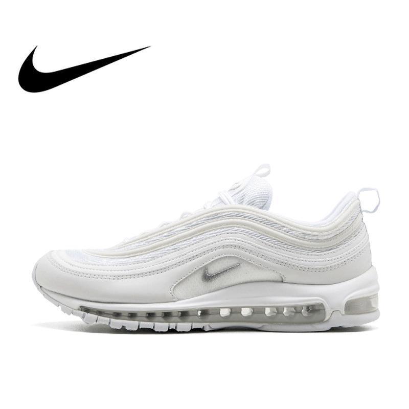 Original Official Nike Air Max 97 Men's Breathable Running Shoes Sports Sneakers men's classic Breathable Outdoor 921826-101 - Cadeau Me