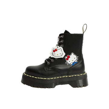 Women Martin boots Martens Jadon X Kitty Cat Genuine leather Thick soled Heightening boots Punk Motorcycle Boots  Cartoon