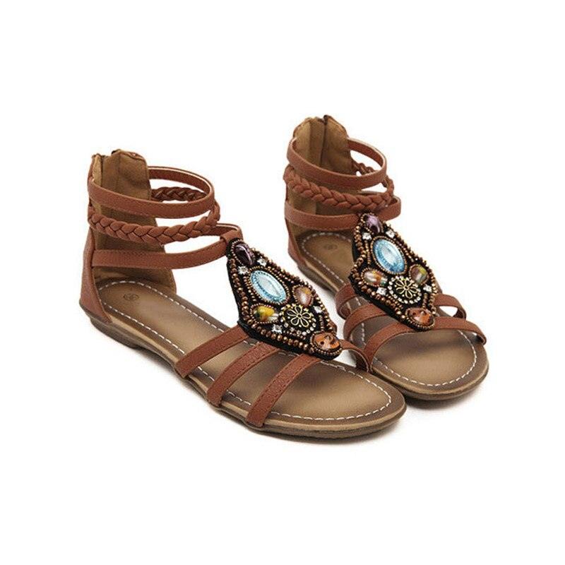 YAERNI 2022 Bling Beading Sandals T-Strap Flip Flops Summer Style Flats Shoes Woman Rhinestone Pearl Casual Women SandalsE841 - CADEAUME